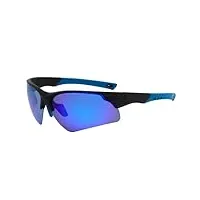 sonisa lunettes de soleil de sport polarisées pour hommes, lunettes d'extérieur, de cyclisme, branches en caoutchouc, taille confortable, c3 noir bleu