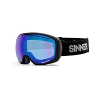 sinner mohawk + mt black-double blue sintrast vnt lunettes de soleil, adultes, unisexe, multicolore (multicolore), taille unique