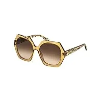 just cavalli sjc087v lunettes de soleil, beige (shiny transp.beige), 56 femme