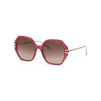 chopard sch370m lunettes de soleil, rouge (shiny transp.red), 57 femme