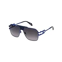just cavalli sjc094 lunettes de soleil, bleu (s.full blue), 61 mixte