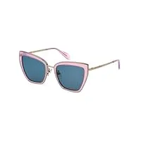 just cavalli sjc092 lunettes de soleil, rose/turquoise (opal pink/turquoise), 53 femme