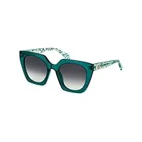 just cavalli sjc088v lunettes de soleil, vert (shiny transp.green), 53 femme