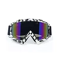hazara lunettes de ski unisexes, masque de snowboard, motoneige d'hiver, lunettes de soleil de motocross, coupe-vent, protection uv, lunettes de sport d'hiver (couleur : 10)