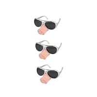 valiclud 3 pièces lunettes de clown fantaisie lunettes de soleil pour enfants lunettes de soleil pour femmes lunettes de soleil de costume À la mode lunettes de nouveauté habiller et jouer