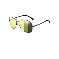 yyufttg lunette de soleil homme lunettes de soleil photochromic hommes femmes mode chameleon polarized sun lunettes mâle changement de conduite couleur night vision (color : gun-night vision)