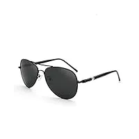 yyufttg lunette de soleil homme metail cadre qualité surdimensionnée spring temple hommes lunettes de soleil polarized pilot mâle sun lunettes conduite