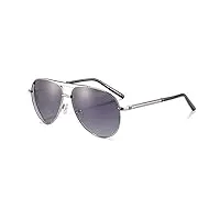 yyufttg lunette de soleil homme lunettes de soleil polarisées en métal rétro for hommes conduisant des lunettes de soleil dégradés for les lunettes de pêche itinérantes (color : 2)