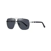 famauld lunettes de soleil pour hommes femmes lunettes de soleil lunettes de vue carrées montures uv400 conduite pêche ombre lunettes de plage, 6321bleu gris, taille unique