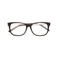saint laurent eyewear lunettes de vue à effet écaille de tortue - métallisé