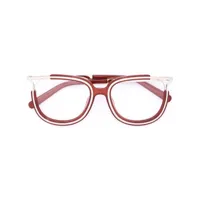 chloé eyewear lunettes de vue à monture carrée - marron