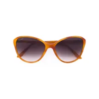 cartier eyewear lunettes de soleil à monture papillon - jaune