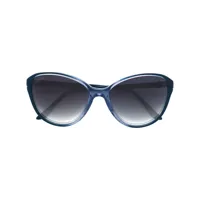 cartier eyewear lunettes de soleil double c décor - bleu
