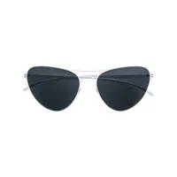 mykita lunettes de soleil à monture aviateur - blanc