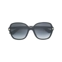 gucci eyewear oversized square frame sunglasses - noir
