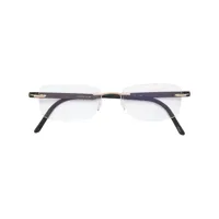 silhouette lunettes de vue à monture rectangulaire - noir