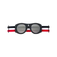 moncler eyewear lunettes de soleil à monture ronde - bleu