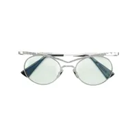 kuboraum lunettes de soleil à monture ronde - métallisé