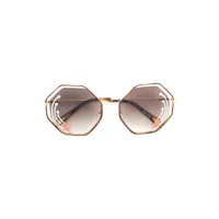 chloé eyewear poppy sunglasses - marron