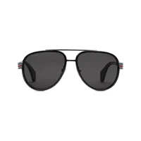 gucci eyewear lunettes de soleil à monture aviateur - noir