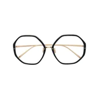 linda farrow lunettes de vue à monture ronde lfl901= - noir