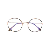 tom ford eyewear lunettes de vue à monture ronde - marron