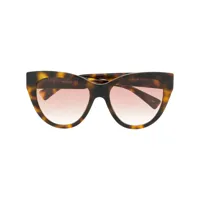 gucci eyewear lunettes de soleil à monture papillon - marron