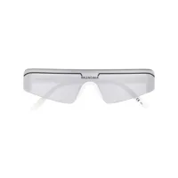 balenciaga eyewear lunettes de soleil à monture rectangulaire - blanc