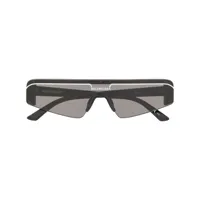 balenciaga eyewear lunettes de soleil ski à monture rectangulaire - noir