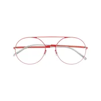 mykita lunettes de vue à monture ronde - rouge