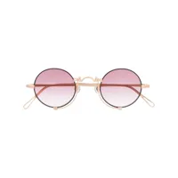 matsuda lunettes de soleil à monture ronde - rose