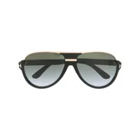 tom ford eyewear lunettes de soleil dimitry à monture pilote - noir