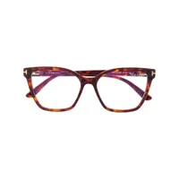 tom ford eyewear lunettes de soleil à verres détachables - marron