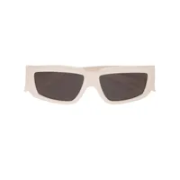 rick owens lunettes de soleil à monture rectangulaire - blanc