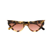 philipp plein lunettes de soleil à monture papillon - marron