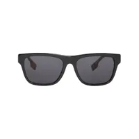 burberry lunettes de soleil à carreaux vintage - noir