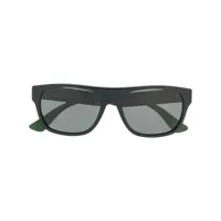 gucci eyewear lunettes de soleil à monture rectangulaire - noir
