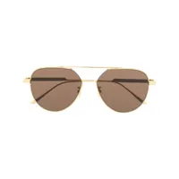 bottega veneta eyewear lunettes de soleil à monture aviateur - or