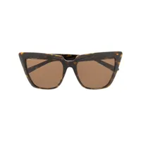 balenciaga eyewear lunettes de soleil à monture papillon - marron