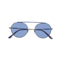 calvin klein lunettes de soleil à monture ronde - bleu