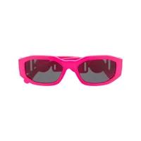versace eyewear lunettes de soleil à monture ovale - rose