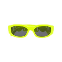 versace eyewear lunettes de soleil à monture ovale - jaune