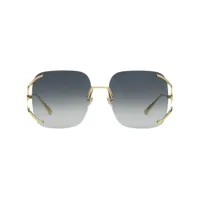 gucci eyewear lunettes de soleil à monture carrée - or