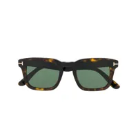 tom ford eyewear lunettes de soleil à monture carrée effet écaille de tortue - marron