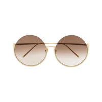 linda farrow lunettes de soleil olivia - or