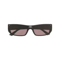 balenciaga eyewear lunettes de soleil shield à monture rectangulaire - noir