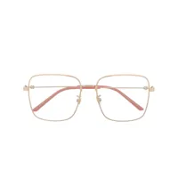 gucci eyewear lunettes de vue à monture carrée - or