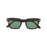 tom ford eyewear lunettes de soleil dax à monture carrée - marron