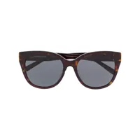 balenciaga eyewear lunettes de soleil dynasty à monture papillon - marron