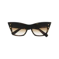balmain eyewear lunettes de soleil b-ii à monture papillon - marron